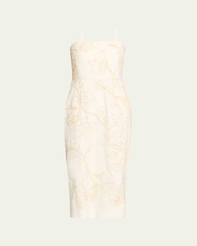 Netia Strapless Embroidered Dress